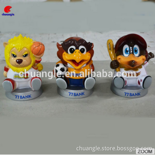 OEM cute Animal shaped Coin Bank, Custom made Plastic money saving box